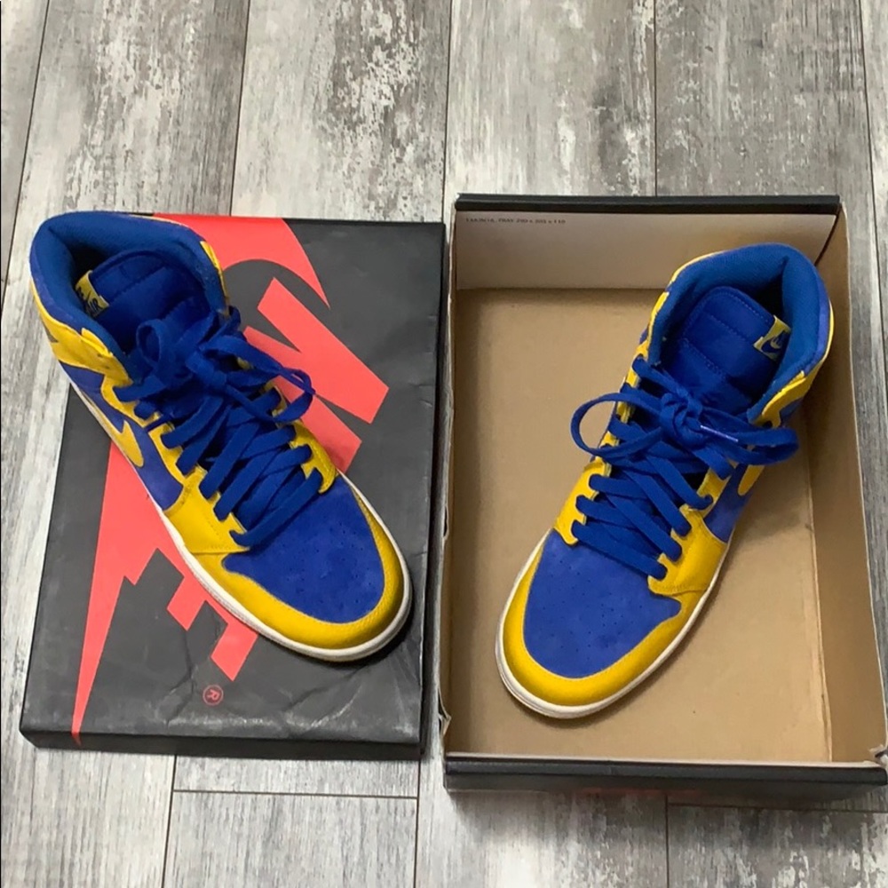 ❌SOLD🚫Air Jordan 1 Retro high OG BG yellow/blue - Picture 2 of 9